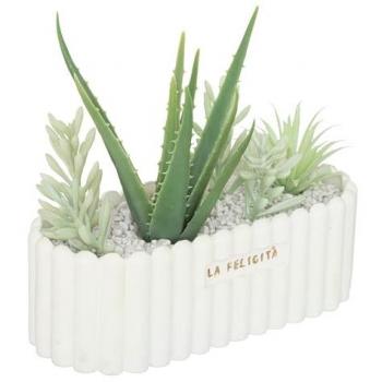 Planta Artificial Rivi con Maceta de Cerámica - Altura 15 cm - Atmosphera Creador de Interiores