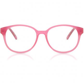 Oval Full Rim Plastic Kids' Prescription Glasses Online Pink Size 45 - Blue Light Block Available - SmartBuy Kids