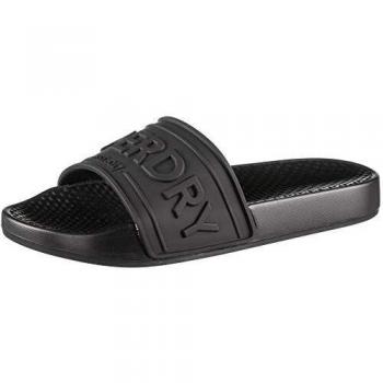 Superdry Edit Chunky Slide, Zapatos de Playa y Piscina Mujer, Negro