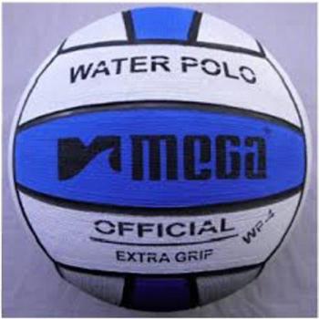 Mega agua bola de polo – azul, blanco, tamaño 5