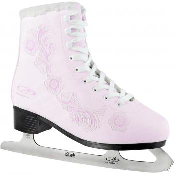 Hudora - Patines de Hielo para Mujer, Color Rosa Blanco Flower Design Talla:43