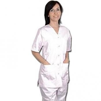 La Empresa GIMA 26137 Unisex Pantalón de Algodón, Talla L, Color Blanco