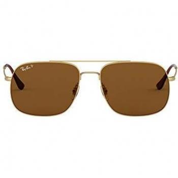 Ray-Ban RB3595 Polarized 901383 Gold Men's Sunglasses 56mm