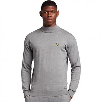 Lyle & Scott Men's Turtleneck Sweater - Mid Grey Marl