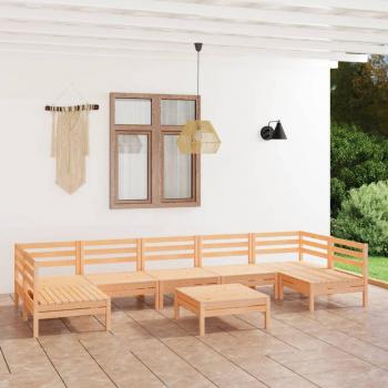 8-Piece Solid Pine Garden Lounge Set