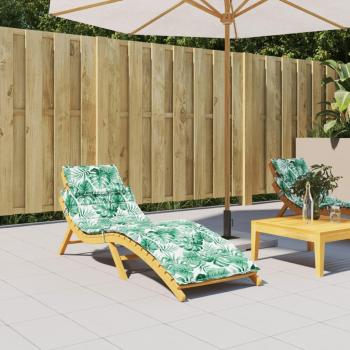 Oxford Fabric Leaf Pattern Sun Lounger Cushion