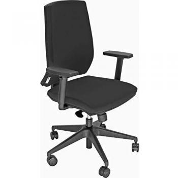 Silla de Oficina Larissa Negra - Ignífuga CL1 - Con Ruedas y Brazos - Alta Densidad