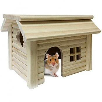 ICA CAS60 Accesorio de Recreo Casita de Madera con Ventana para Roedores
