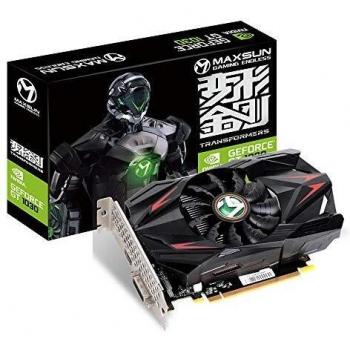 Tarjeta Grafica MAXSUN Nvidia GEFORCE GT 1030 - Tarjeta gráfica GDDR5 de 2 GB GPU mini ITX, HDMI, DVI-D, sistema de refrigeración de ventilador único