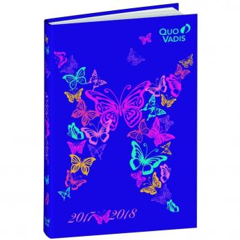 Agenda Escolar 2018-2019 Eurotextagenda Mariposa con Efectos Metalizados, Formato 12 x 17 cm, 2 Modelos Asortidos