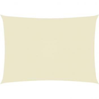 Toldo de vela rectangular tela oxford crema 3x4,5 m