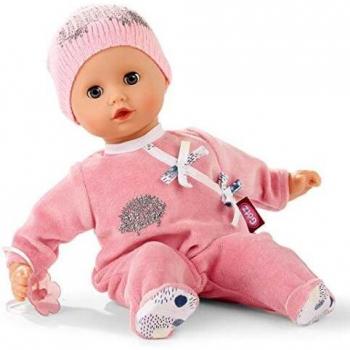 Götz Muffin Hedgehog Soft Body Baby Doll - 33 cm with Blue Sleep Eyes, Bald Head, 4-Piece Set, Suitable for Ages 18 Months and Up