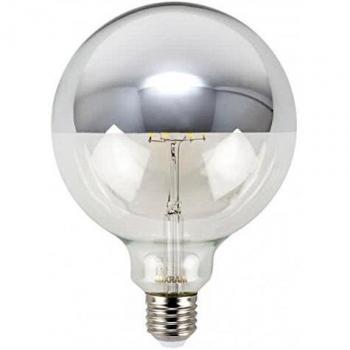 Bombilla 8w 2700k Globo E27 Cromo 700lm A+ 125d Regulable Intensidad 17x12,5d
