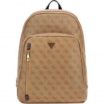 Mochila Vezzola Smart 4G con cremallera vertical para mujer, color beige/marrón