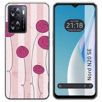 Funda de Silicona para Oneplus Nord N20 SE con Diseño de Flores Vintage