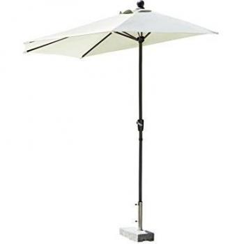 Greemotion 123198 sombrilla semicircular, uv35 +, 270 x 270 x 280 cm, Antracita/arena