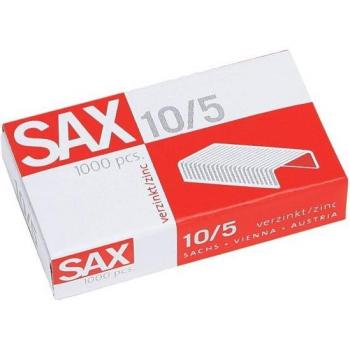 SAX 10/5 Zinc Staple Clips - 1000 Count