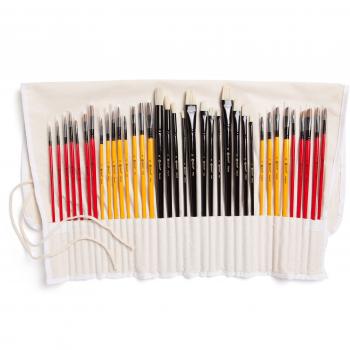 Colore Art Brochas con funda de nailon - Complete 36 unidades profesional - Juego de brochas