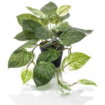 Arbusto Artificial Esmeralda de Scindapsus 55 cm en Jarrón