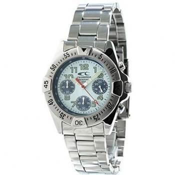 Chronotech Mens Chronograph Quartz Watch with Stainless Steel Strap CT8965-19M