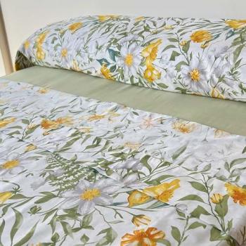 Juego de Sábanas 100% Algodón Estampado Floral Primavera 3/4 Piezas Cama 135 cm