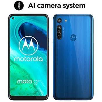OUTLET Teléfono Motorola Moto G8 Color Azul Blue 64 GB de 8 MP. Android 10 Smartphone completamente libre