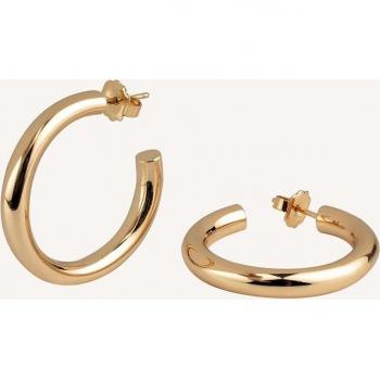 Pendientes de aro Essentials acabados en oro de 18Kt