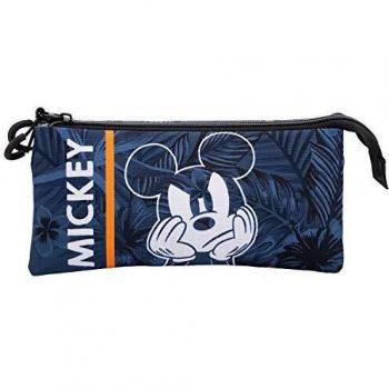 Estuche Portatodo Triple Mickey Mouse Blue