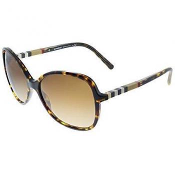 Burberry Women's 0BE4197 300213 58 Sunglasses, Dark Havana/Browngradient
