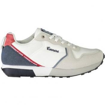 Multicolor White Polyester Men's Lace-Up Sneakers - Size 11 US