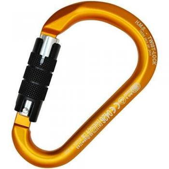 Desconocido Kong H.M.S. osquetón Aluminio Twist Lock-anodizado Mosquetón, Adultos Unisex, Naranja