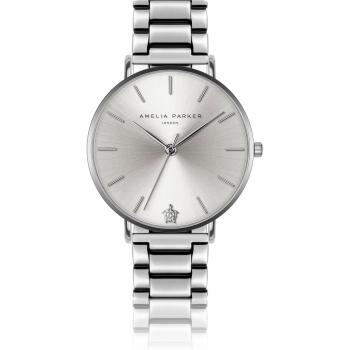 Amelia Parker Capsule Grey Link Women's Watch - Silver - 38 mm