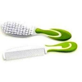 Baby Star 725 - Cepillo y peine, color verde y blanco