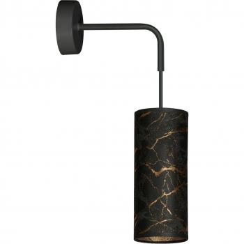 Aplique de pared Emibig Joni, tejido negro-jaspeado, 1 luz E14