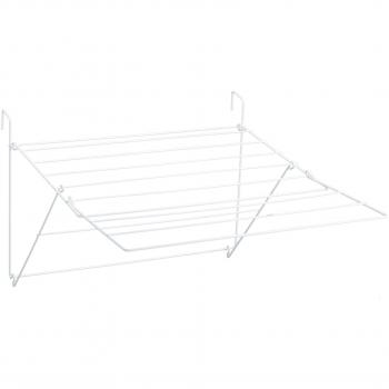 Sauvic Blanco TENDEDERO BALCÓN Extensible, Acero con Recubrimiento plástico anticorrosivo de Color, 61x87x32 cm