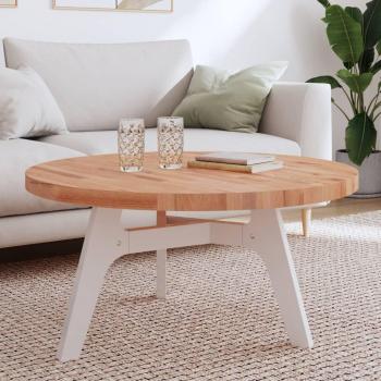 Tablero de mesa redondo Ø 90x4 cm de madera maciza de haya color marrón