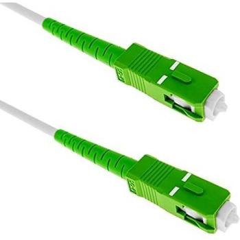 BeMatik - Cable de Fibra óptica SC/APC a SC/APC monomodo simplex 9/125 de 20 m OS2 Blanco