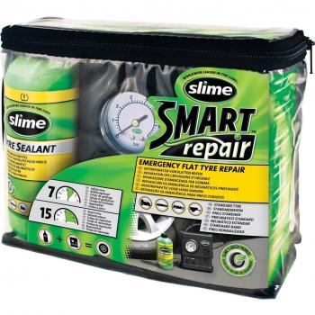 Slime CRK0305 - Kit de Reparación de Pinchazos Inteligente, Incluye Sellador y Bomba de Aire, Arreglo en 15 min