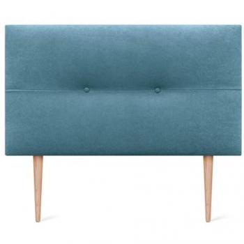 Cabecero Tapizado AQUALINE Pro de Polipiel o Tela Turquesa 105x105cm con Patas para Camas 80/90/105