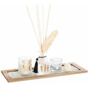 Coffret Senteur Plume - Madera de Gaiac 8 Piezas 36x11 cm Beige