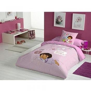 Euromoda Licencias Juego De Funda Nórdica Dora Good Night Rosa 180 x 220 + 145 x 120 cm