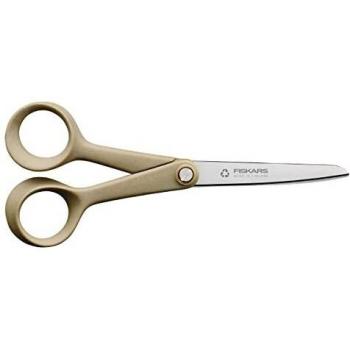 Fiskars ReNew Tijeras universales, Longitud: 17 cm, Acero inoxidable/plástico reciclado, Fabricado con