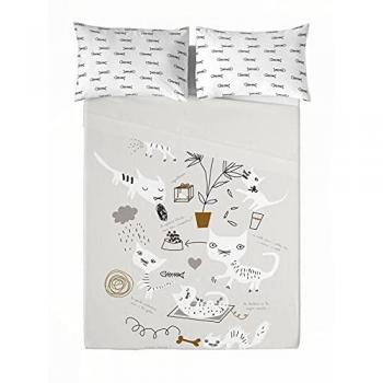 Sábana Encimera Panzup Gatos 2 - 160 x 270 cm (Cama de 80/90)