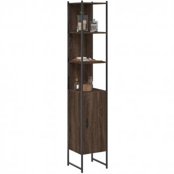 Mueble de baño Roble Marrón 33x33x185,5 cm madera multicapa