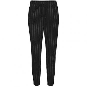 Vero Moda Eva Women's Casual Jogging Pants with Black and Snow White Pinstripes