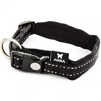 Collar de perro ajustable de nylon Martin Sellier Neo+ negro 1,5 x 30 a 35 cm