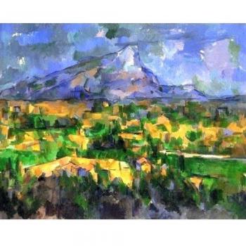 Legendarte - Cuadro Lienzo, Impresión Digital - La Montaña Sainte-Victoire - Paul Cézanne - Decoración Pared cm. 60x75
