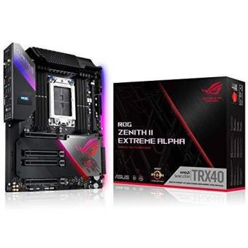 ASUS ROG Zenith II Extreme Alpha - Placa Base Gaming AMD E-ATX sTRX4 3a Generación Ryzen Threadripper con 16 etapas de Potencia, Wi-Fi 6, 10 Gbps LAN, USB 3.2 Gen2x2, Cinco M.2, SATA y Aura Sync RGB