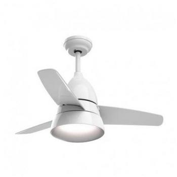 UNIVERSALBLUE Natsumi 6032W Ventilador de Techo Blanco con Motor DC, 6 Velocidades, Mando a Distancia y 3 Tipos de Luz, Diámetro 91.5 cm