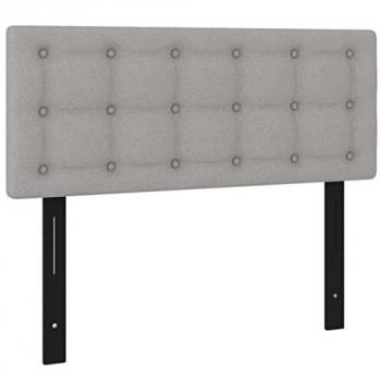 Cabecero de tela gris claro 100x5x78/88 cm